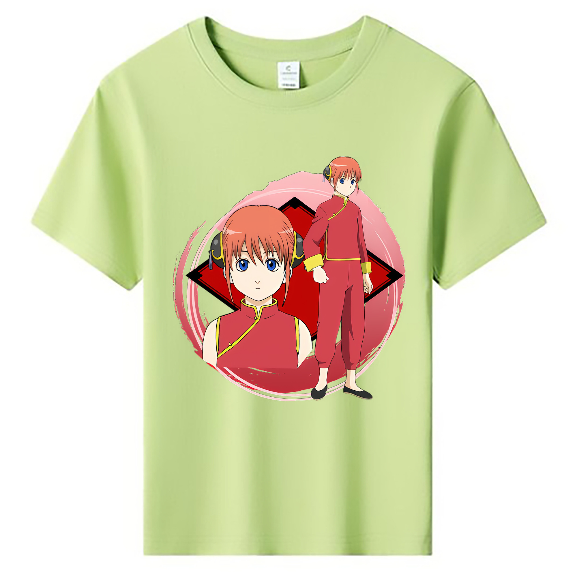 （画像用） ぎんたま 坂田銀時（さかたぎんとき） 神楽 志村新八（しむら しんぱち） GINTAMA Sakata Gintoki Kagura Shimura Shinpachi 綿100％キッズTシャツ（フロントプリント）